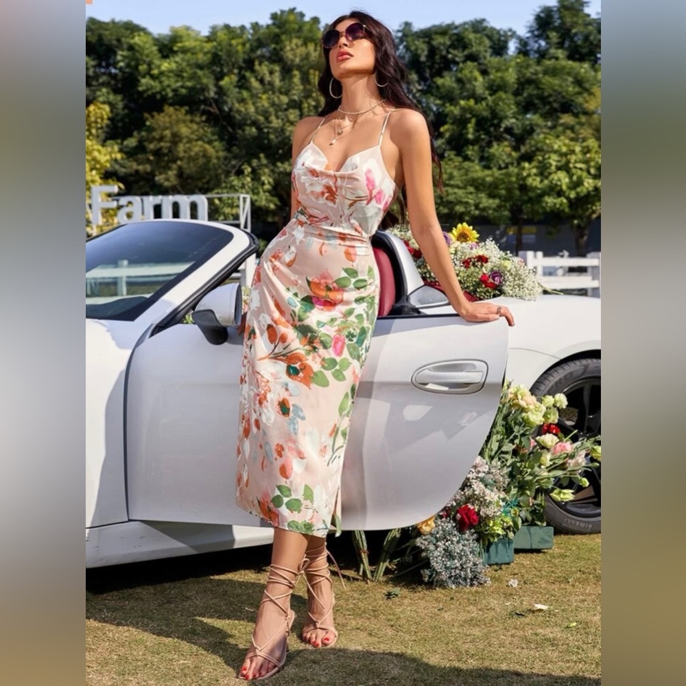 Spring Summer women Flower dress